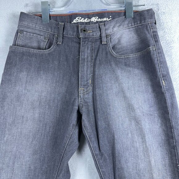 Eddie Bauer Straight Leg Jeans Specially Dyed Mid Rise Women's Gray Size 30X30 - Picture 3 of 12